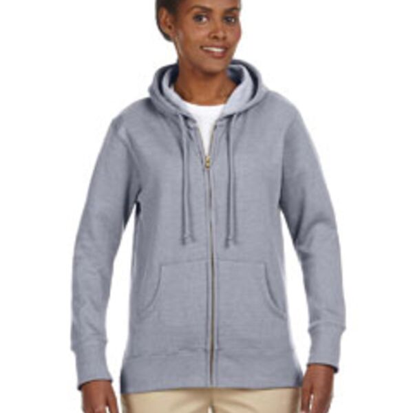 Ladies' Heathered Full-Zip Hooded Sweatshirt Thumbnail