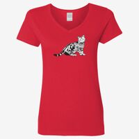 Ladies' Heavy Cotton™ V-Neck T-Shirt Thumbnail