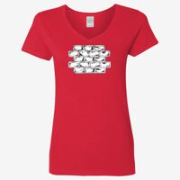 Ladies' Heavy Cotton™ V-Neck T-Shirt Thumbnail