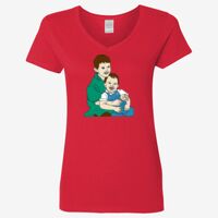 Ladies' Heavy Cotton™ V-Neck T-Shirt Thumbnail