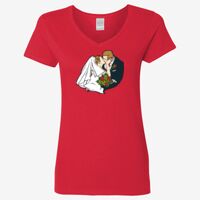 Ladies' Heavy Cotton™ V-Neck T-Shirt Thumbnail