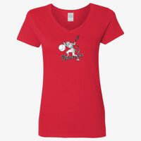 Ladies' Heavy Cotton™ V-Neck T-Shirt Thumbnail